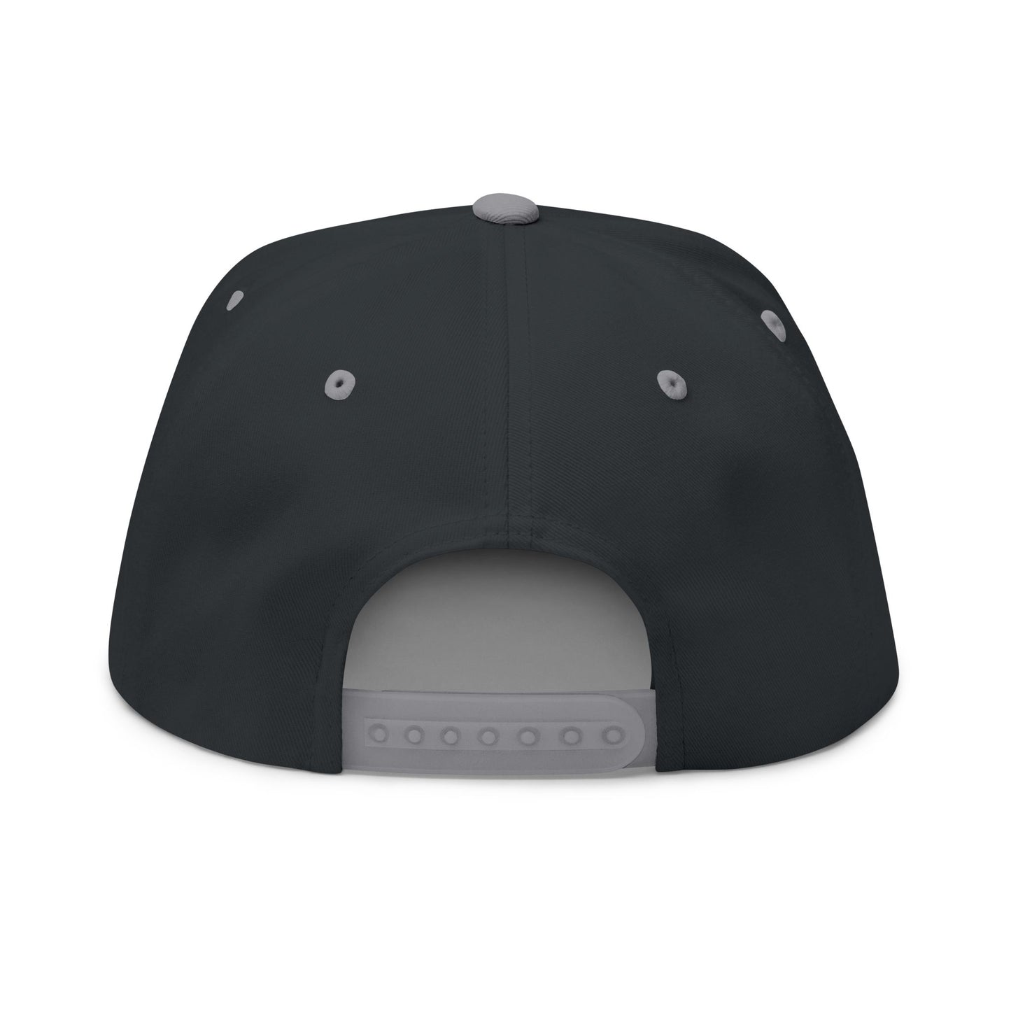Slug Life Embroidered Flat Bill Cap | Gothic White Text Snapback