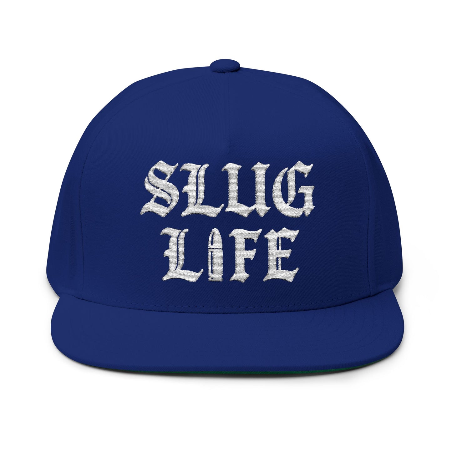 Blue cap with 'SLUG LIFE' white text 