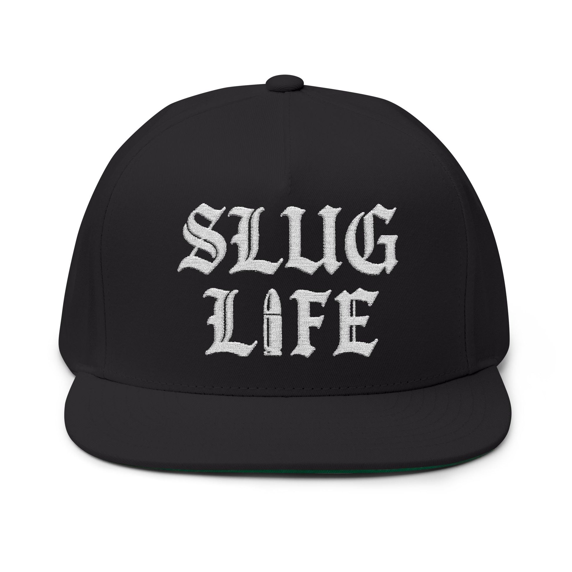 Black cap with 'SLUG LIFE' white text 